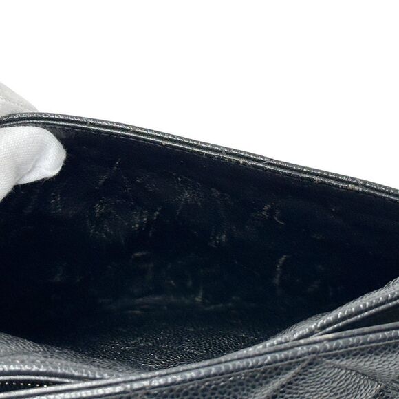 CHANEL Black Caviar Leather Logo Tote Bag - Picture 10 of 16
